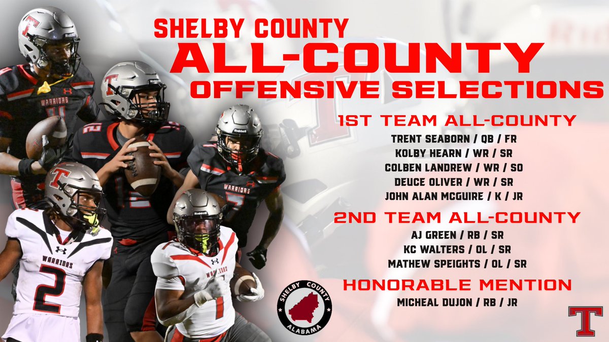 Congratulations to our All-County Offensive Selections! Go Warriors!