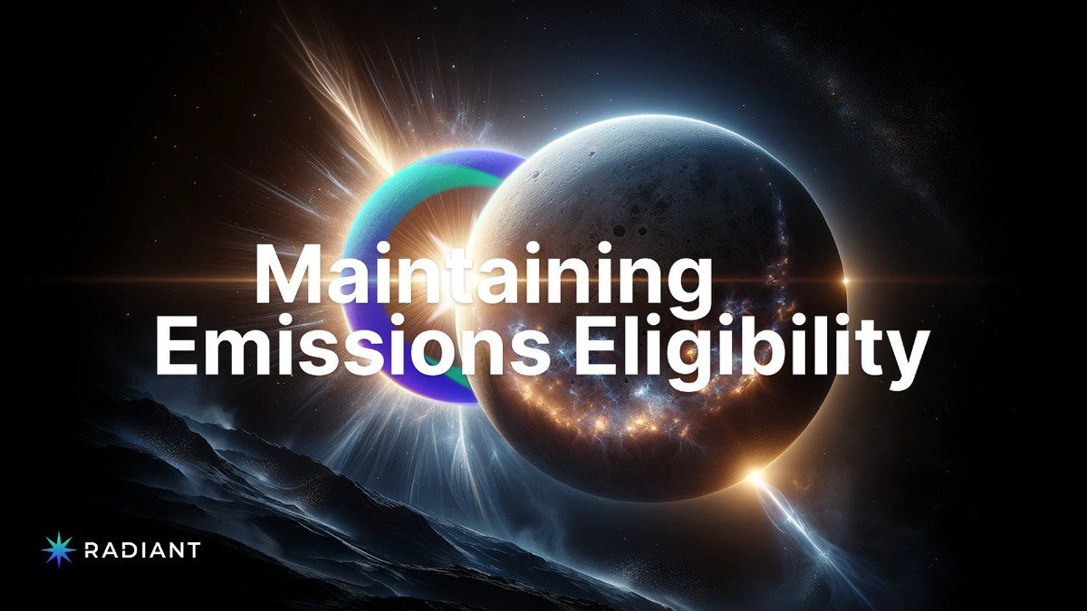 This week on #RadiantDimensions 🛰️ Maintaining emissions eligibility. Let's dive in! 🧵👇🏼
