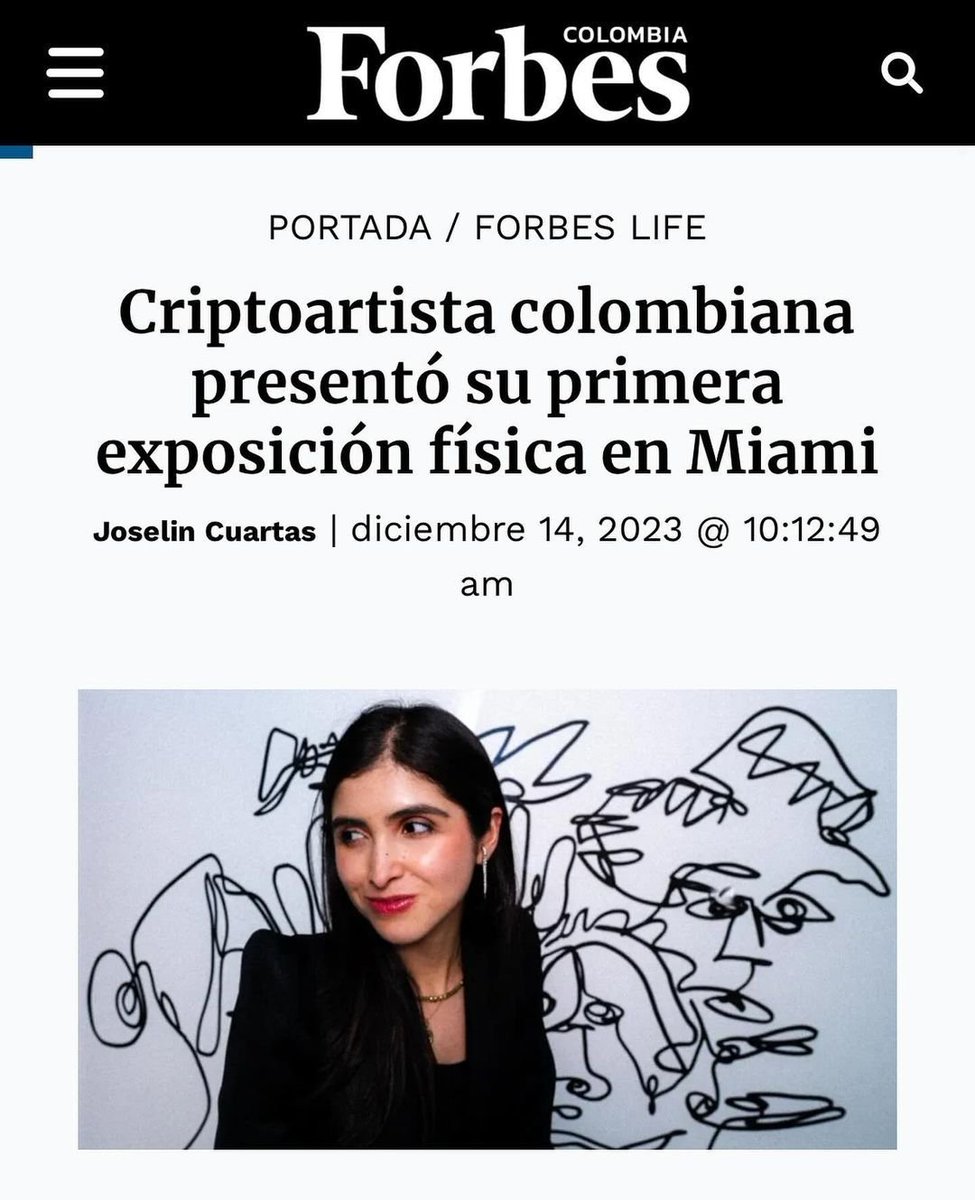 SOY FIRA (@soyfira) on Twitter photo Gracias <a href="/forbescolombia/">Forbes Colombia</a> ❤️
Me acuerdo cuando estaba en Clubhouse en una sala, nadie me conocía, conté mi historia y vendí mis primeros NFT.
Ahora emocionada de este nuevo camino, el 'why' cómo dice Simon Sinek es mucho más poderoso que el medio.
Gracias a todas las personas Gracias <a href="/forbescolombia/">Forbes Colombia</a> ❤️
Me acuerdo cuando estaba en Clubhouse en una sala, nadie me conocía, conté mi historia y vendí mis primeros NFT.
Ahora emocionada de este nuevo camino, el 'why' cómo dice Simon Sinek es mucho más poderoso que el medio.
Gracias a todas las personas