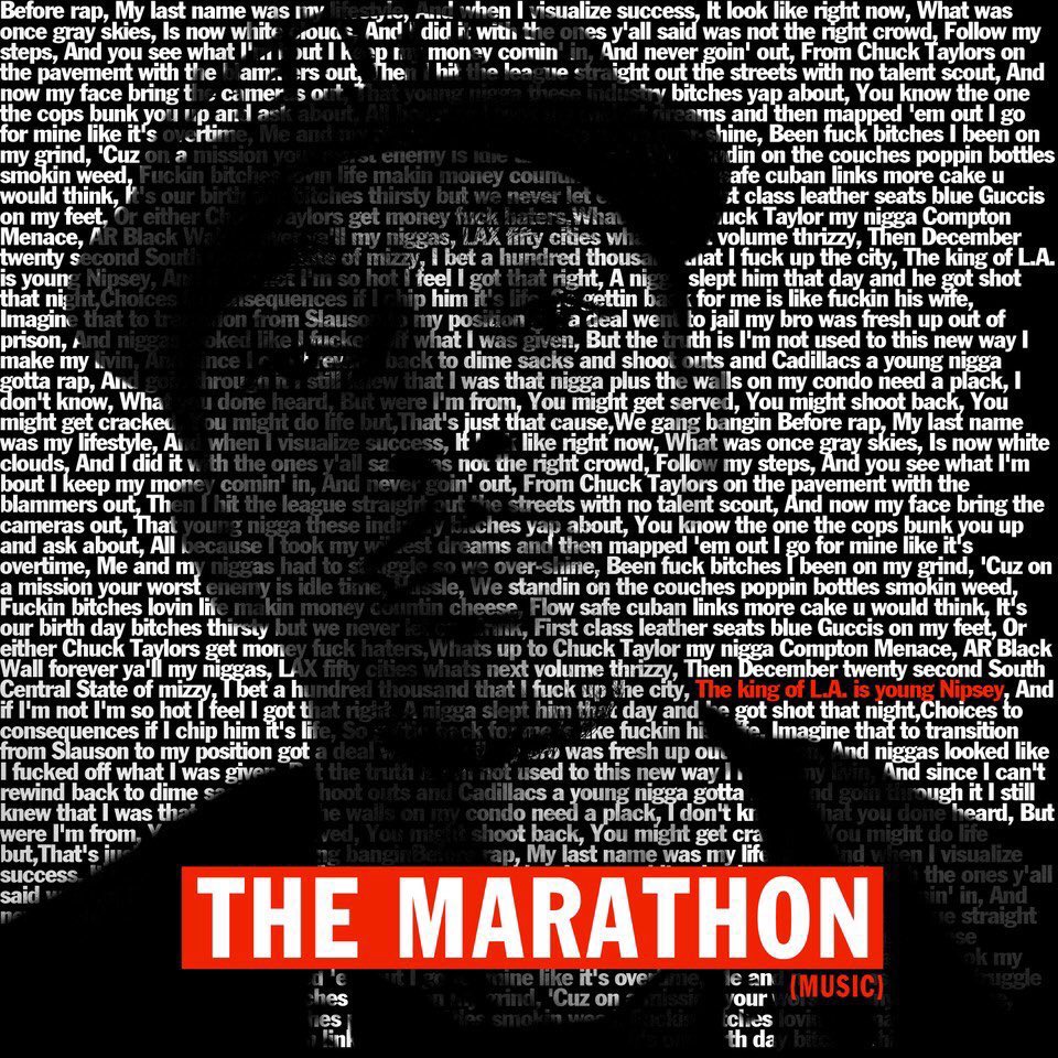 HussleForever's tweet photo. 13 years ago today Nip released the classic “The Marathon” mixtape 🏁 
#13YearsTM #TMC https://t.co/T7RFwrmr8Y