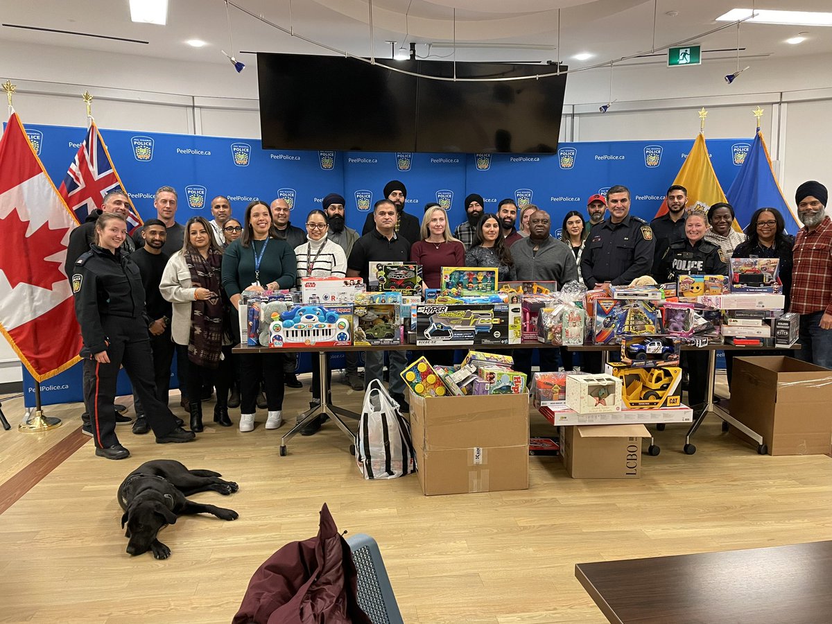 The South Asian Collective Internal Support Network’s contributions to Toys for Tots was absolutely remarkable this year! Thank you! @PeelPolice