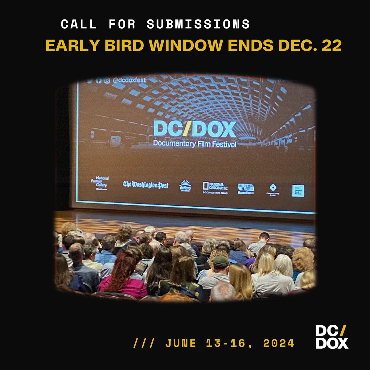 ⏰Calling all doc filmmakers! DC/DOX early bird submission rates end tomorrow Friday, December 22. Submit your film for consideration in our second edition, running June 13-16, 2024: filmfreeway.com/DCDOX #Documentary #WashingtonDC #filmfestival