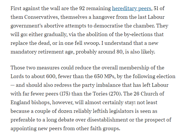 On the likely shape of Lords reform (instead of abolition) under Labour, from @patrickkmaguire thetimes.co.uk/article/mone-i…