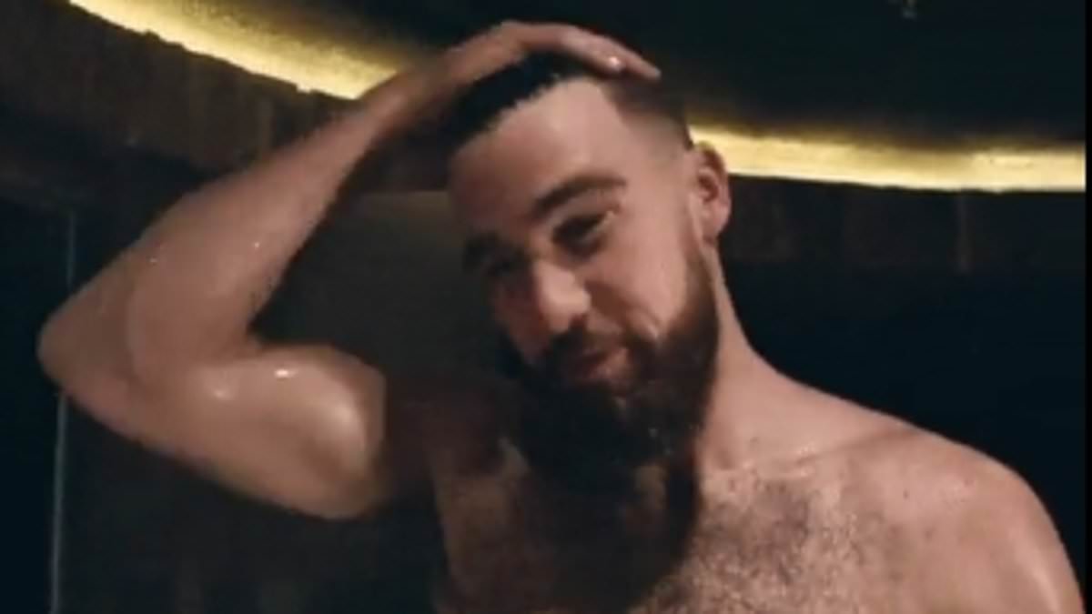 Daily Mail Online on X: "Travis Kelce earns a LEGION of new admirers after video of him walking around shirtless in nothing but a towel is circulated on social media - leaving