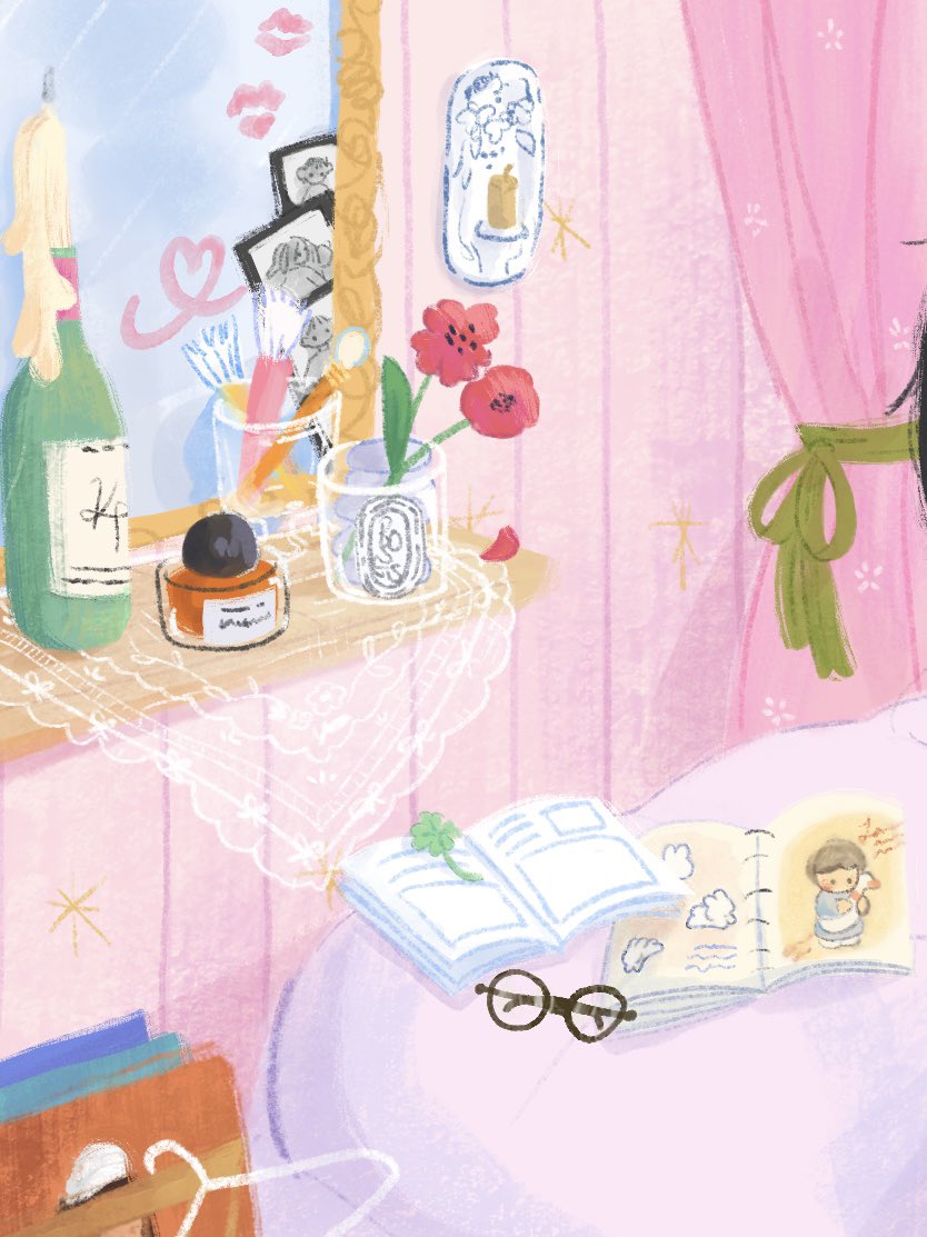 how i envisioned life in my 20s would be like as a kid — splurging on overpriced niche fragrances, falling asleep in cute pajamas, and being surrounded by pretty pink clutter!!