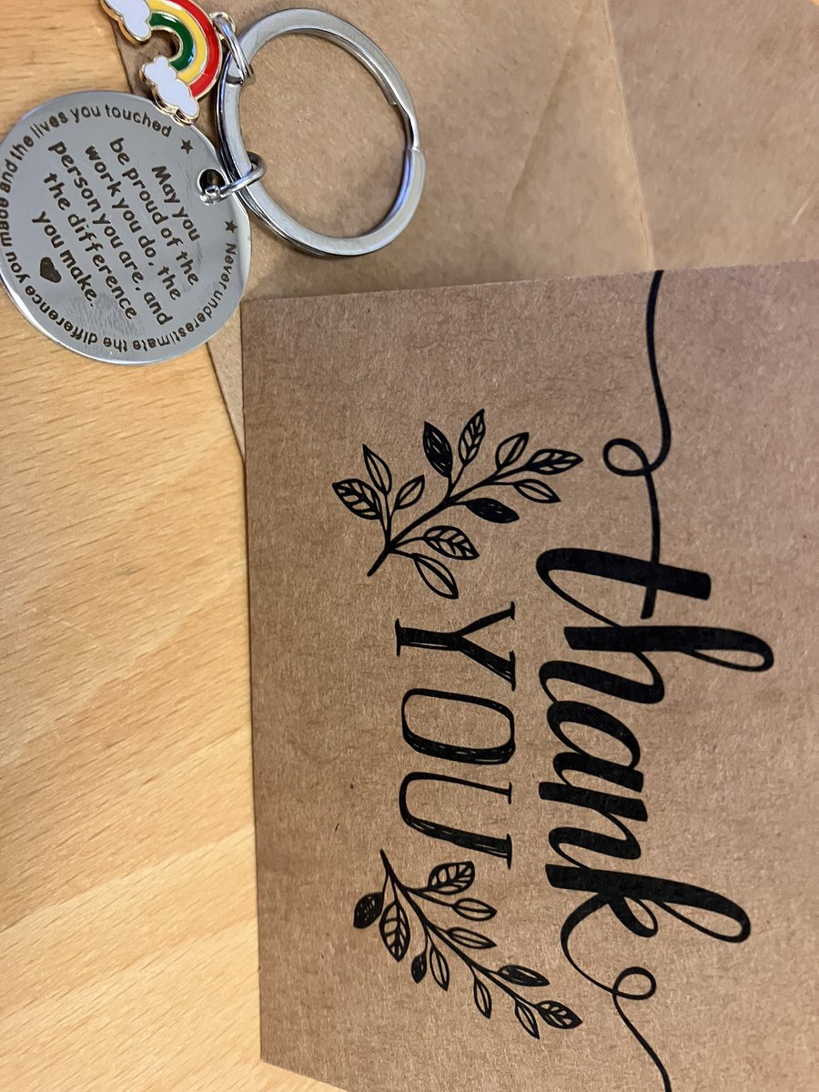 Lovely gift from a staff member moving on to pastures new. Thoughtful and kind colleague who we will miss but wish well in her new challenge xxx