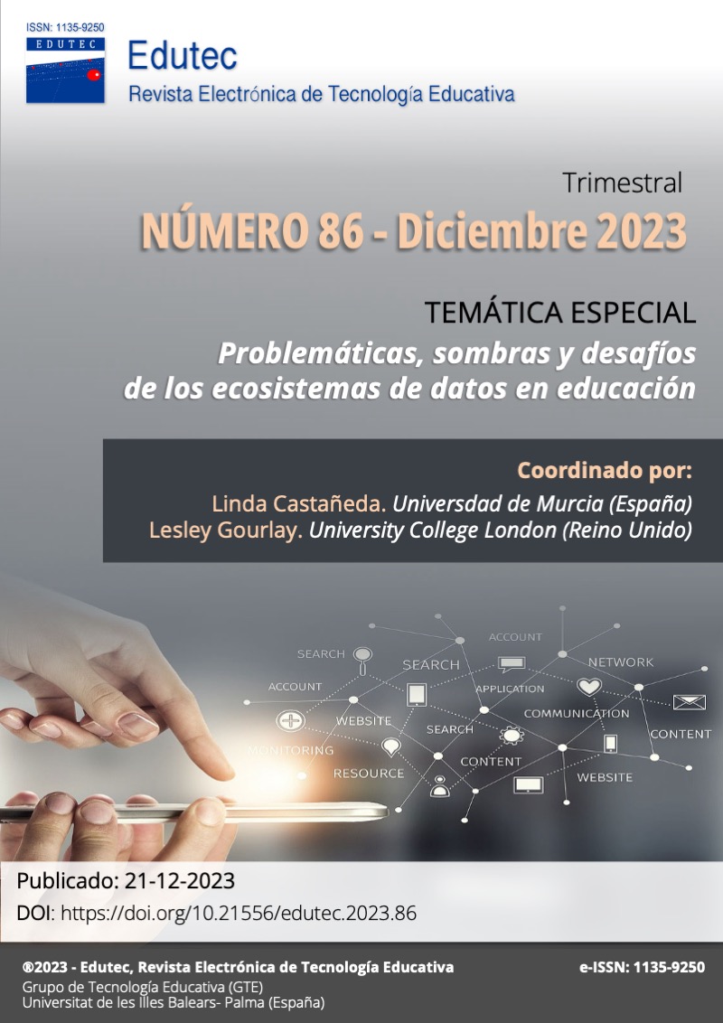 Juan Moreno García (@jumoga) on Twitter photo Publicado núm. 86 #EDUTEC.  Temática especial: "Problemáticas, sombras y desafíos de los ecosistemas de datos en educación", coordinada por <a href="/lindacq/">Linda Castañeda</a>  (Universidad de Murcia) y Lesley Gourlay (University College London) Publicado núm. 86 #EDUTEC.  Temática especial: "Problemáticas, sombras y desafíos de los ecosistemas de datos en educación", coordinada por <a href="/lindacq/">Linda Castañeda</a>  (Universidad de Murcia) y Lesley Gourlay (University College London)