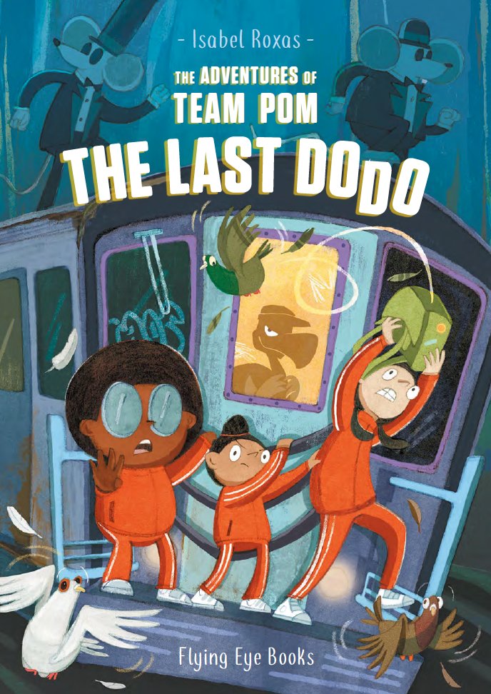 As a Round 1 judge, I'm reading for the #CYBILS2023 #graphicnovel prize & sharing my reads as I go along, in no particular order @CybilsAwards @bookgoil Day 52 🏙️🦤😆The Adventures of Team Pom: The Last Dodo by @studioroxas @FlyingEyeBooks #kidlit #middlegrade