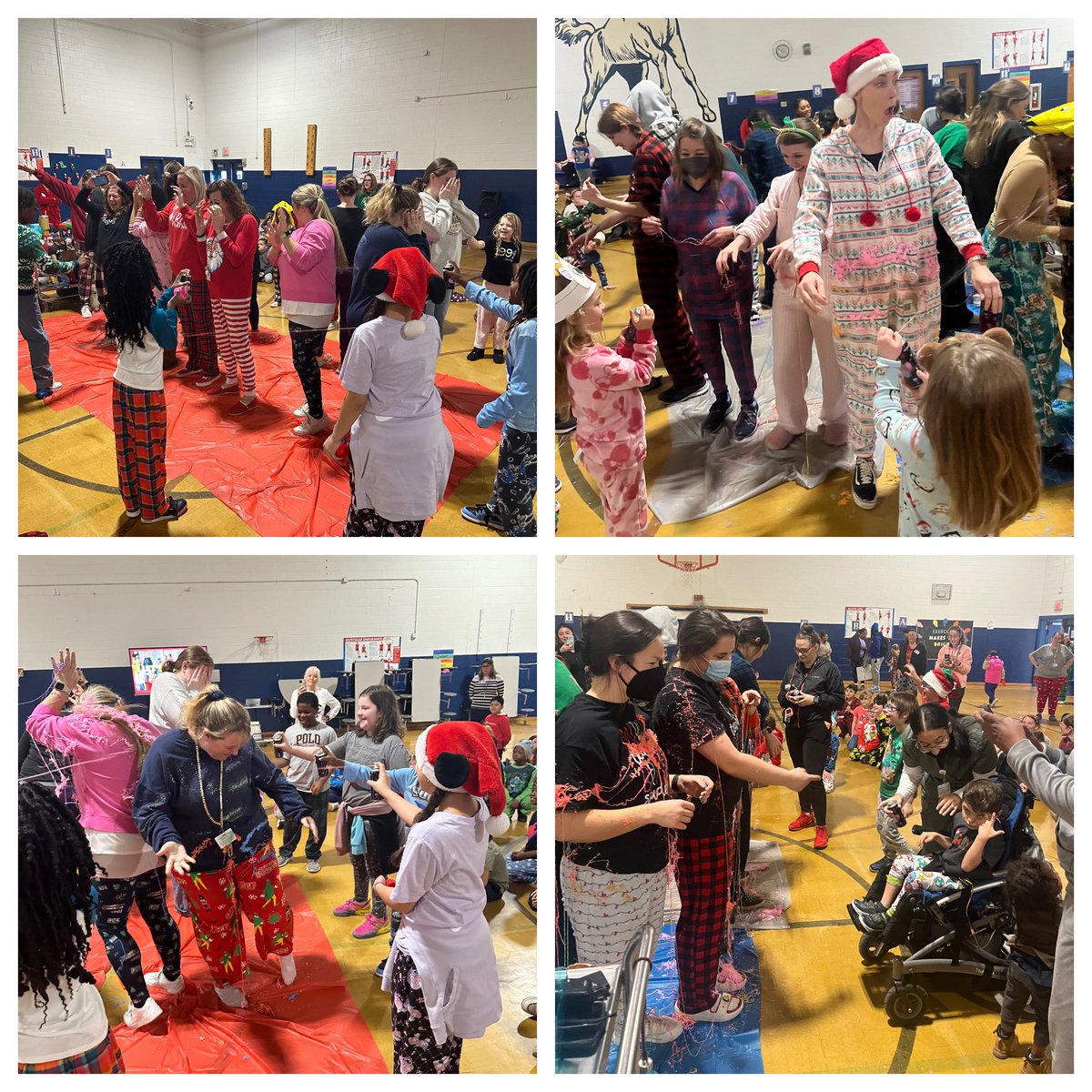 We ended the week with our Holiday Sing Along and our PBIS incentive of silly stringing our teachers and administrators! No better way to spread holiday cheer! Wishing a Happy Holidays to all our Pembroke families! #pembrokeunity <a href="/BethBianchi/">Beth Bianchi</a> <a href="/Mrs_StephLopez/">Stephanie Lopez</a> <a href="/amwetmore/">Amie Wetmore</a>