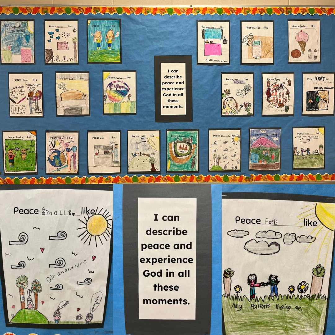 We smell, taste, see, hear, and touch God in all things. "I can describe peace and experience God in all these moments."