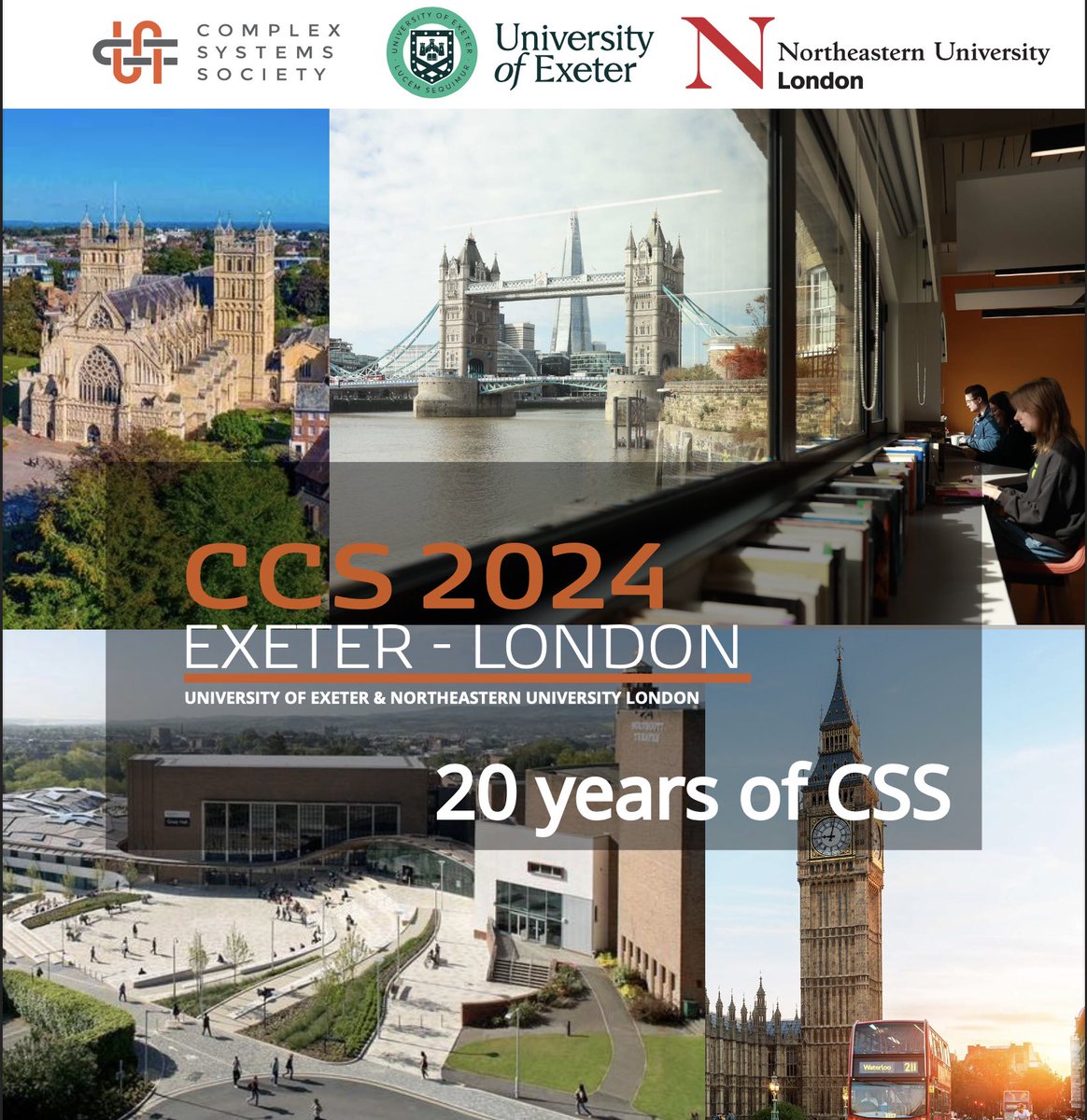 Riccardo Di Clemente (@ric_dicle) on Twitter photo <a href="/Fede_Botta/">Federico Botta</a> and I, we look forward to host CCS’202 The Warmup will be the 30-31 Aug 2024 <a href="/NortheasternLDN/">Northeastern University London</a>, with <a href="/YR_CSS/">yrCSS | Now on Bluesky & Mastodon</a> and the main conference 2-6 Sept. 2024 <a href="/UniofExeter/">University of Exeter</a>. Let’s come together to celebrate 20yrs of <a href="/CompSysSoc/">CSS</a>. Save the date and stay tune for more info soon! <a href="/Fede_Botta/">Federico Botta</a> and I, we look forward to host CCS’202 The Warmup will be the 30-31 Aug 2024 <a href="/NortheasternLDN/">Northeastern University London</a>, with <a href="/YR_CSS/">yrCSS | Now on Bluesky & Mastodon</a> and the main conference 2-6 Sept. 2024 <a href="/UniofExeter/">University of Exeter</a>. Let’s come together to celebrate 20yrs of <a href="/CompSysSoc/">CSS</a>. Save the date and stay tune for more info soon!