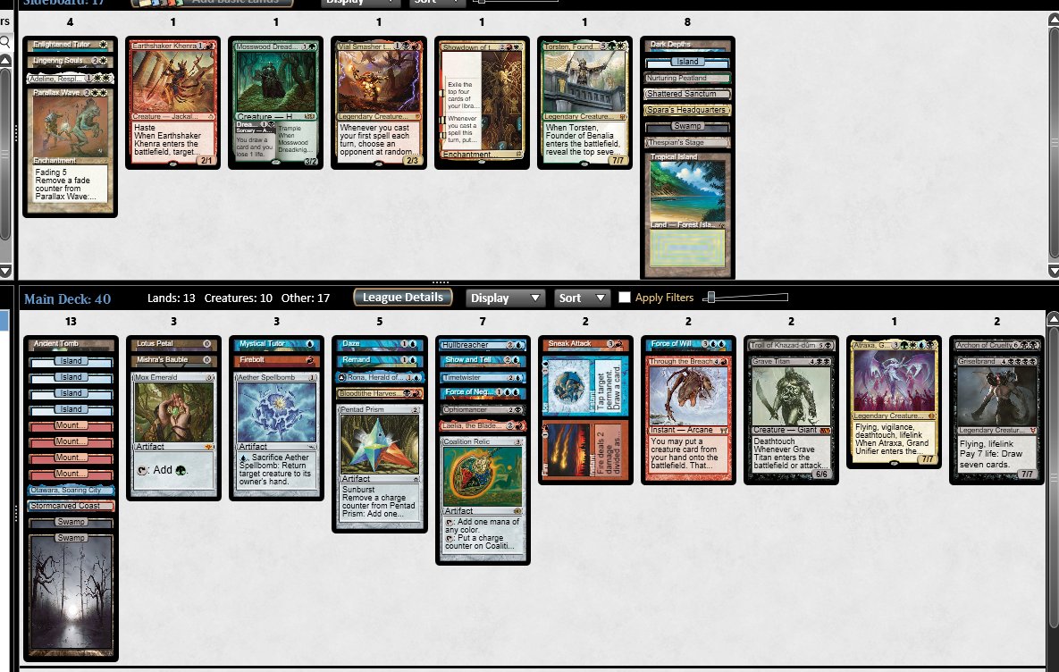 FarmerbuiltDif's tweet photo. Did my first cube draft of the season and started off pretty strong. 3-0/ 6-0. Blue was so open I got all the free counter magic. https://t.co/6qXGYtEy8I
