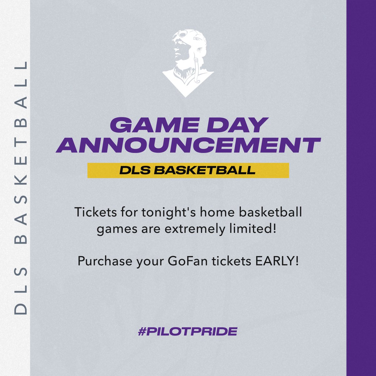 Tickets for tonight's home basketball games v Brother Rice are limited! Purchase your tickets now! $7. No cash!: gofan.co/event/1237154?… DLS and REGINA Students ONLY: Free admission WITH student ID. NO RE-ENTRY! #PilotPride