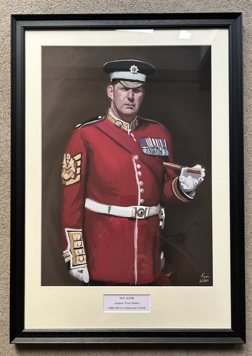 Framed up today, a personal gift for a sterling career and for the work that was offered to me this year, 
2015 - present
WO1 (GSM) Andrew 'Vern' Stokes OBE MVO, Coldstream Guards, thank you @VernStokes #GSM  #BritishArmySoldier @ColdstreamGds @ColdstreamBand