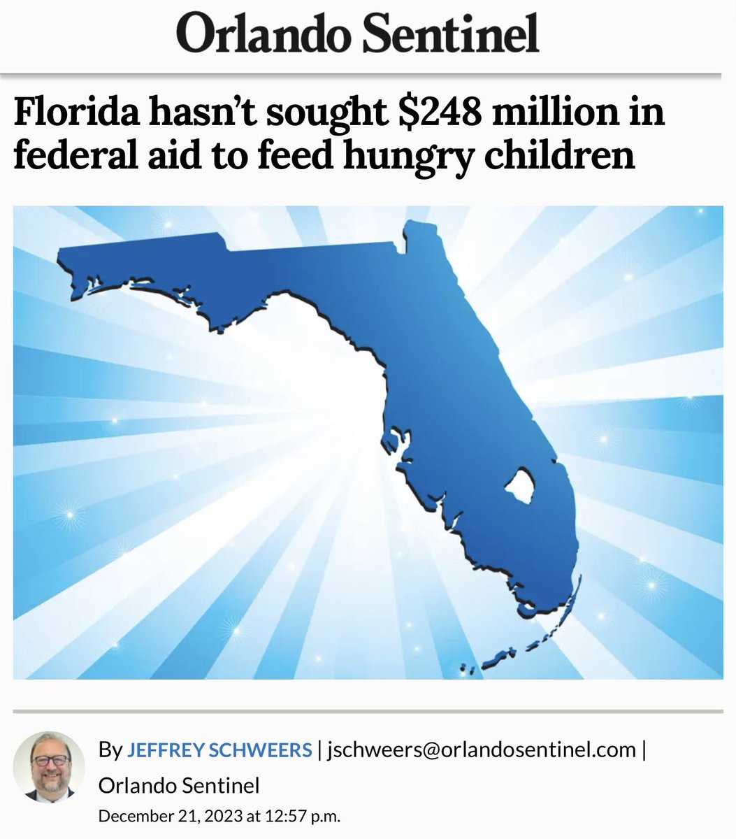 Either Ron DeSantis thinks feeding hungry children is too “woke” OR he’s too busy pushing his failed presidential campaign to care. Either way, this is a total disgrace. Florida children deserve better.