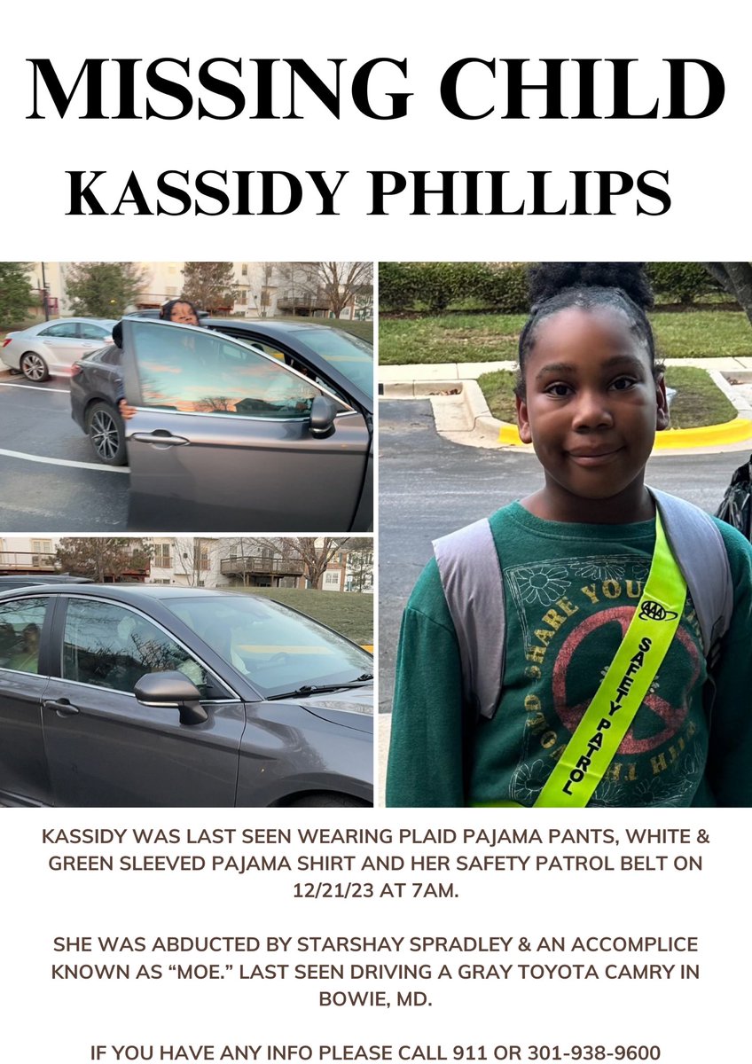 Please RT. Missing child from Bowie, MD.