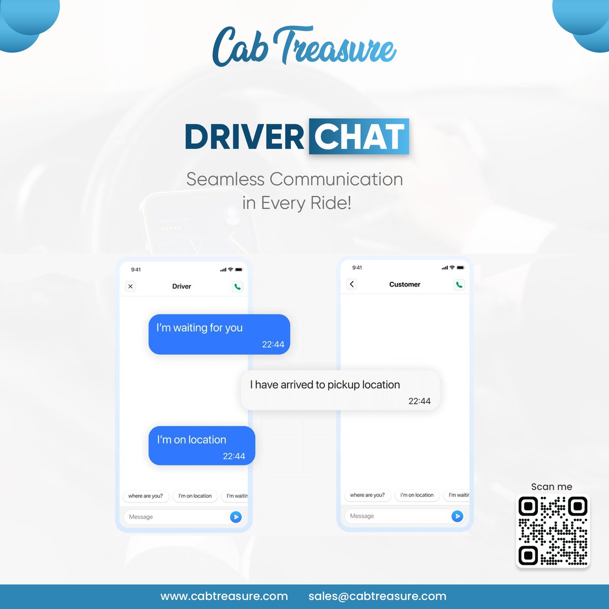 Cab Treasure's Driver Chat system is a powerful tool for taxi businesses, providing a seamless and efficient way for drivers and customers to communicate, leading to improved service, customer satisfaction, and overall business success. #CabTreasure #TaxiTech #DriverChat