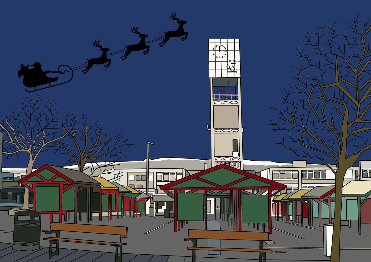 Advent day 21 and it's the classic Shipley Market Square.. #AdventCalendar #shipley