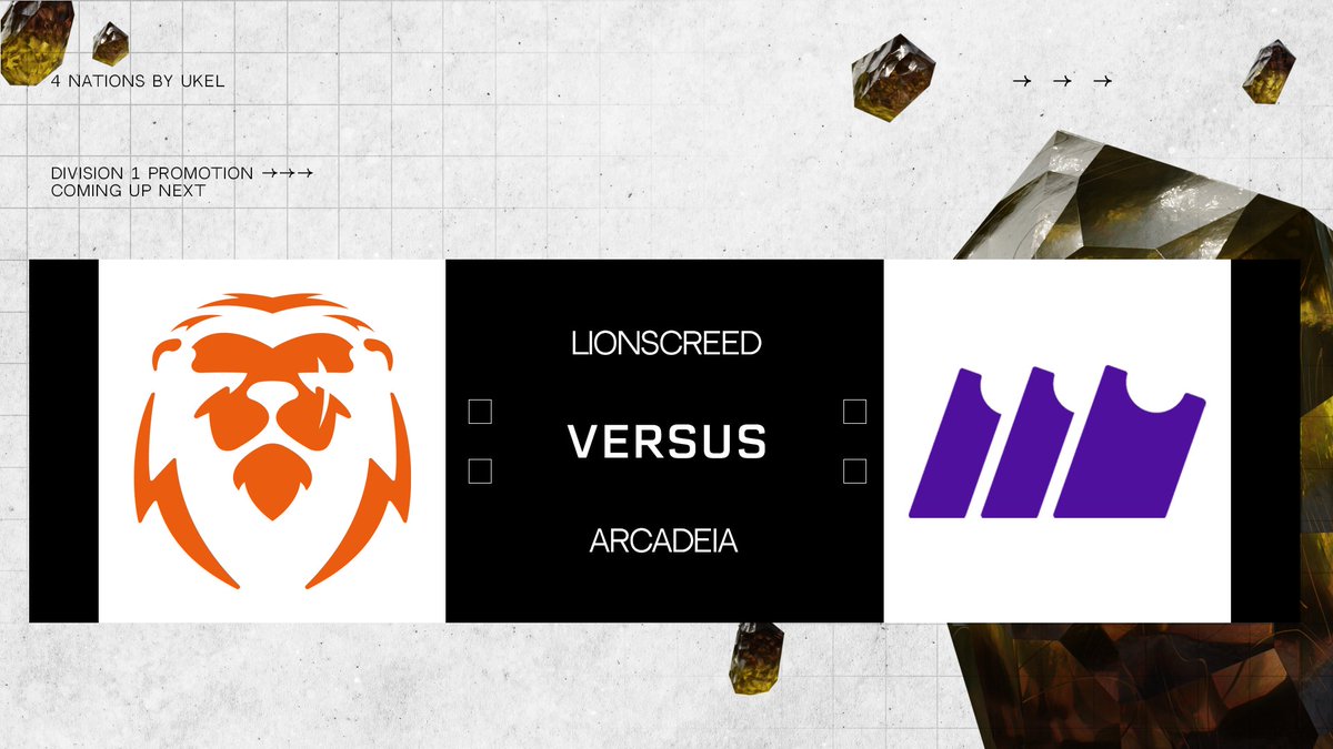 IT ALL COMES DOWN TO THIS 🤯

Best-of? 3⃣.
Teams? 2⃣.
Winners? 1⃣.

⚔️ @LionscreedGG vs. <a href="/ArcadeiaGG/">Arcadeia</a> 
🕗 8pm GMT
🎙️ <a href="/MiddlecottIsMe/">Middlecott</a> &amp; <a href="/Roodood1/">Roodood</a> 
🎥 <a href="/CasuallyCutie/">CasualCutie</a> 

Division 1 or Division 2? It's up to the teams now 🙏

📺 twitch.tv/thisismiddleco…