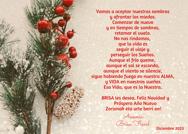 BRISAFISCAL's tweet image. Brisa les desea Feliz Navidad y Próspero Año 2024.