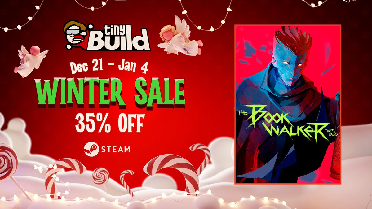 Celebrate the upcoming holidays with the Steam Winter Sale!🎄 Save 35% on The Bookwalker: Thief of Tales, artbook and soundtrack! store.steampowered.com/app/1432100/ 📅Offer ends January 4th 📅