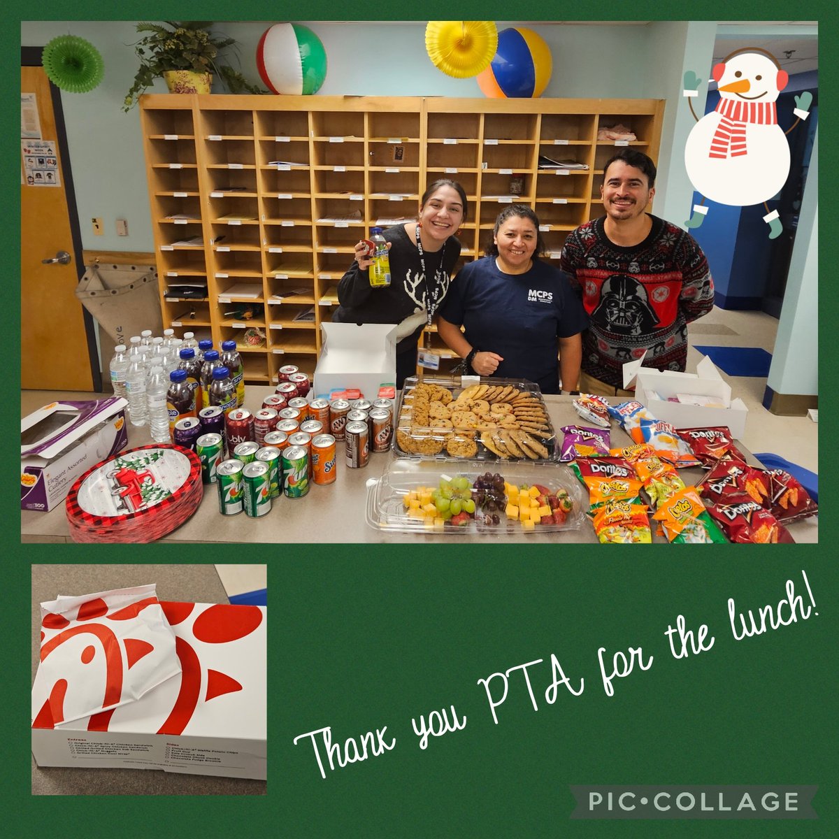Katherine Wells (@wellsspedtchr) on Twitter photo The <a href="/WGES_mcps/">Washington Grove ES</a> PTA surprised the staff with Chick-Fil-a sandwiches, drinks, chips, cookies, and drinks today! Yummies in our tummies 🥰 The <a href="/WGES_mcps/">Washington Grove ES</a> PTA surprised the staff with Chick-Fil-a sandwiches, drinks, chips, cookies, and drinks today! Yummies in our tummies 🥰