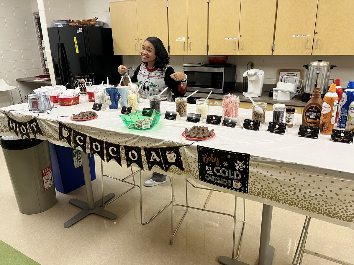HallieWellsMS (@halliewellsms) on Twitter photo Today our staff sipped on hot chocolate with all the fixings! Thank you staff for all you do to support our amazing students!!! <a href="/DrMcNeal_HWMS/">Dr. Carla M. McNeal</a> Today our staff sipped on hot chocolate with all the fixings! Thank you staff for all you do to support our amazing students!!! <a href="/DrMcNeal_HWMS/">Dr. Carla M. McNeal</a>