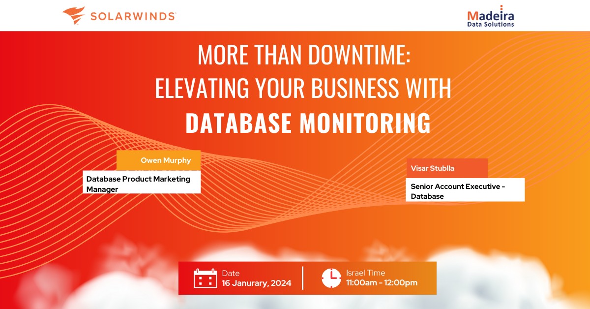 sql_steve's tweet image. Join us as we partner with Maderia this new year to learn how to elevate your business with Database Performance Monitoring.
#Databaseperformance #databasemonitoring #solarwinds