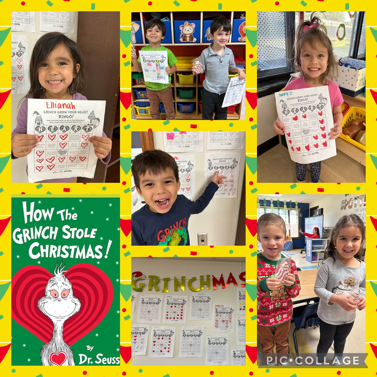 And what happened then? Well, in Whoville they say that the Grinch’s small heart grew three sizes that day! -Dr. Seuss Our students were asked to spread kindness and that’s exactly what they did. @CFISDELCS #ELC2 #BeKind #❤️❤️❤️