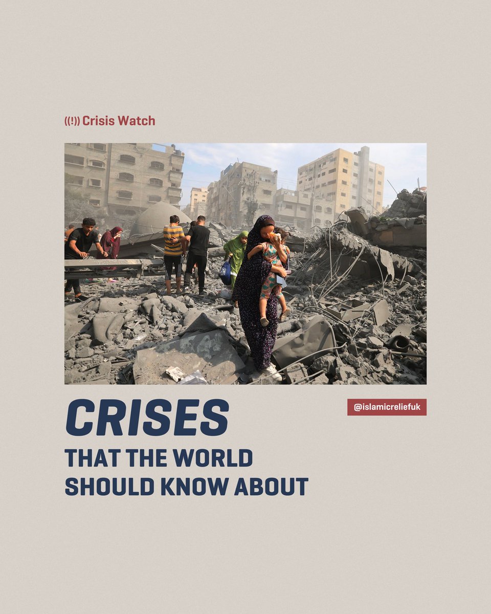 🔴 #CrisisWatch

Islamic Relief aims to be the first on the ground when a crisis hits, providing emergency relief and helping those affected immediately.

🧵These are some crises that the world should know about: 

📷 : Mahmud Hams (Getty Images)