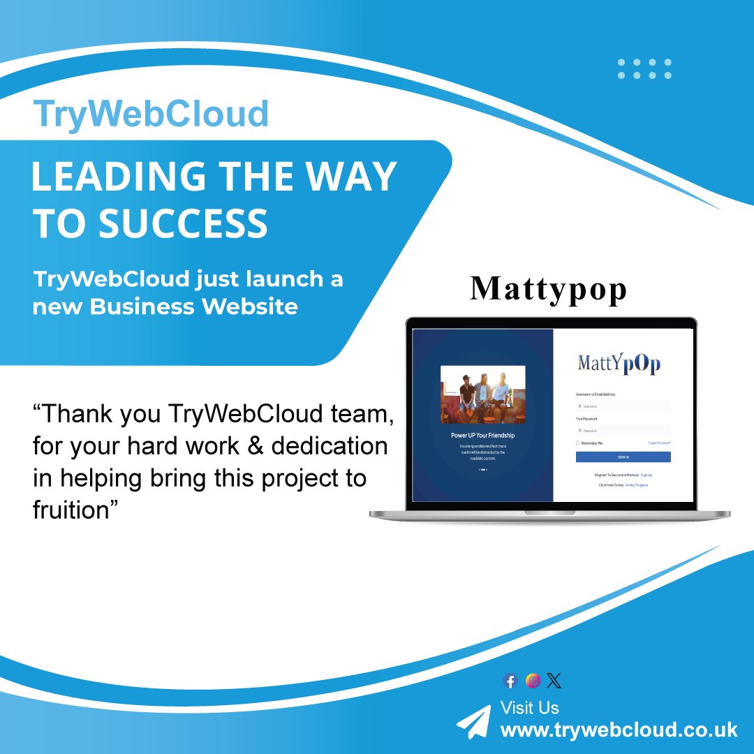 techwebcloud's tweet image. #Trywebcloud just launched a new website for 𝗠𝗮𝘁𝘁𝘆𝗣𝗼𝗽.
#thank_you to the entire #Trywebcloud_team, for your hard work &amp;amp; dedication in helping bring this #project to reality.

#projectcompleted✔ #wordpressdevelopment #webdevelopment #unitedkingdom #bolton #manchester