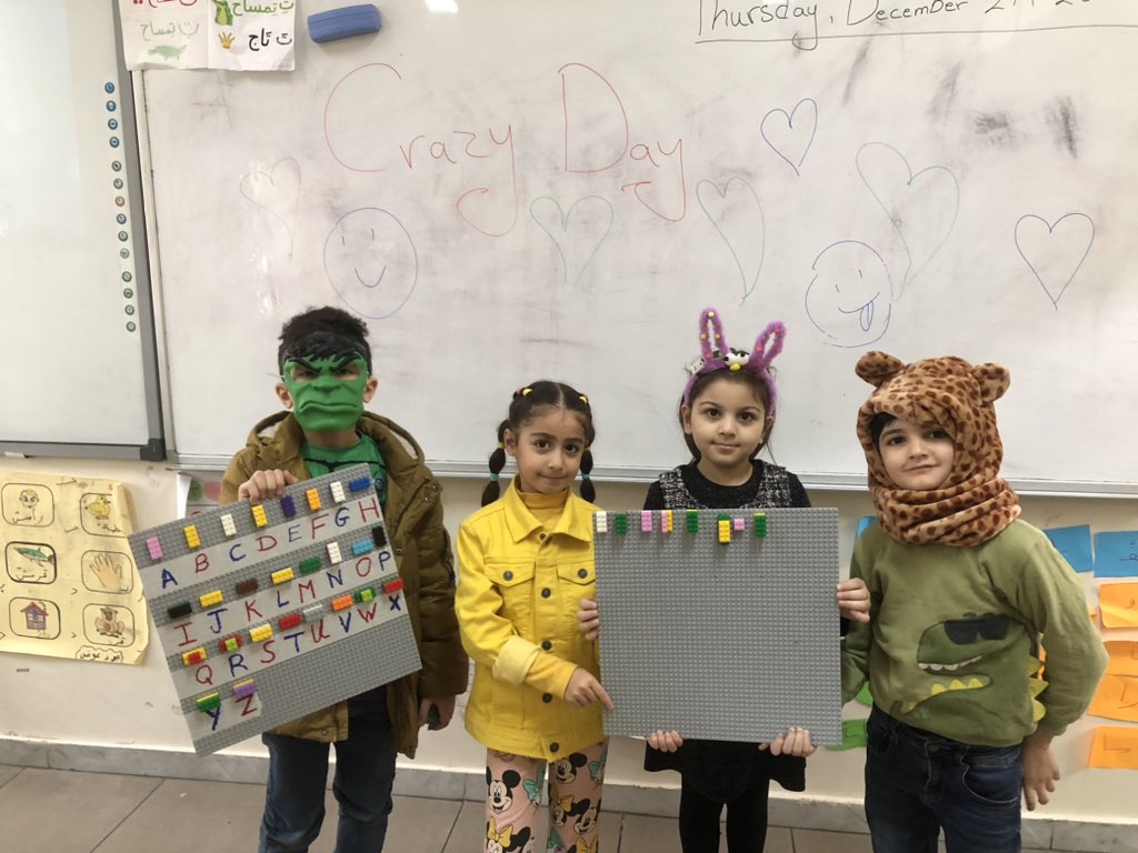DawhaRobotics's tweet image. “Crazy Day” hits different in our robotics class at @makdawhaschool. Our students celebrated this day by using the Legos according to the colors assigned to each letter.
@soha_nj
#LEGO #Robotics #Coding_for_kids