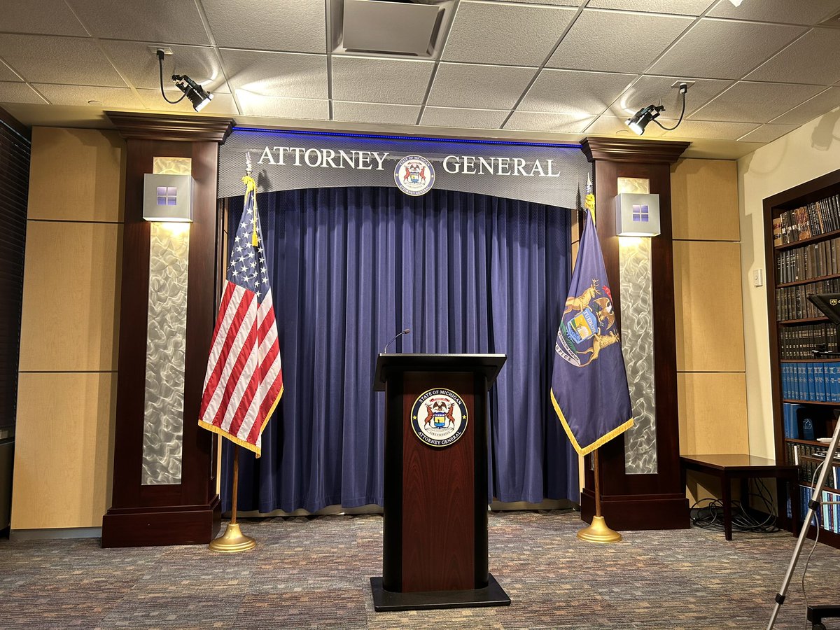 Here in Lansing for Attorney General Dana Nessel’s announcement of “charges in public integrity investigation.” Stay tuned.