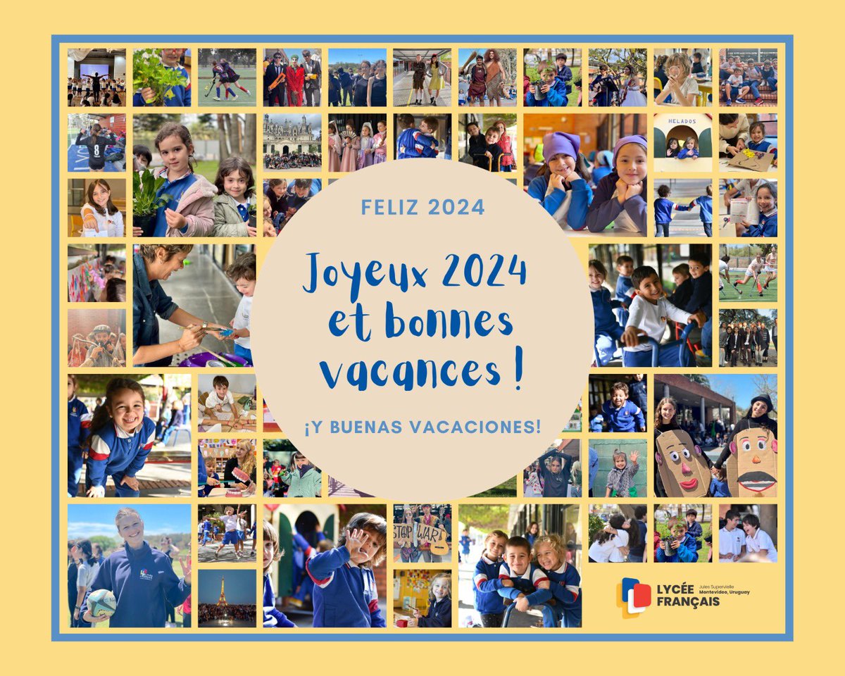 💙🤍❤️]] • • • 🎉Bonnes vacances et #JoyeusesFêtes à la grande communauté du Lycée Français ! Rendez-vous en #2024 💫 ~~~~~~~~~~ 🎉¡Felices vacaciones y #FelicesFiestas a la gran comunidad del Liceo Francés! Nos reencontramos en 2024 💫