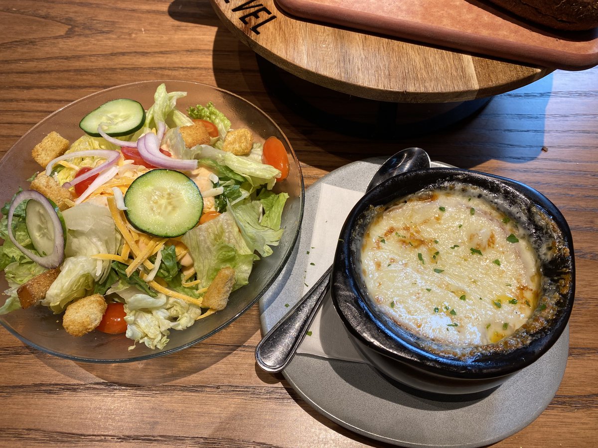 #FrenchOnionSoup and #salad at #Outback