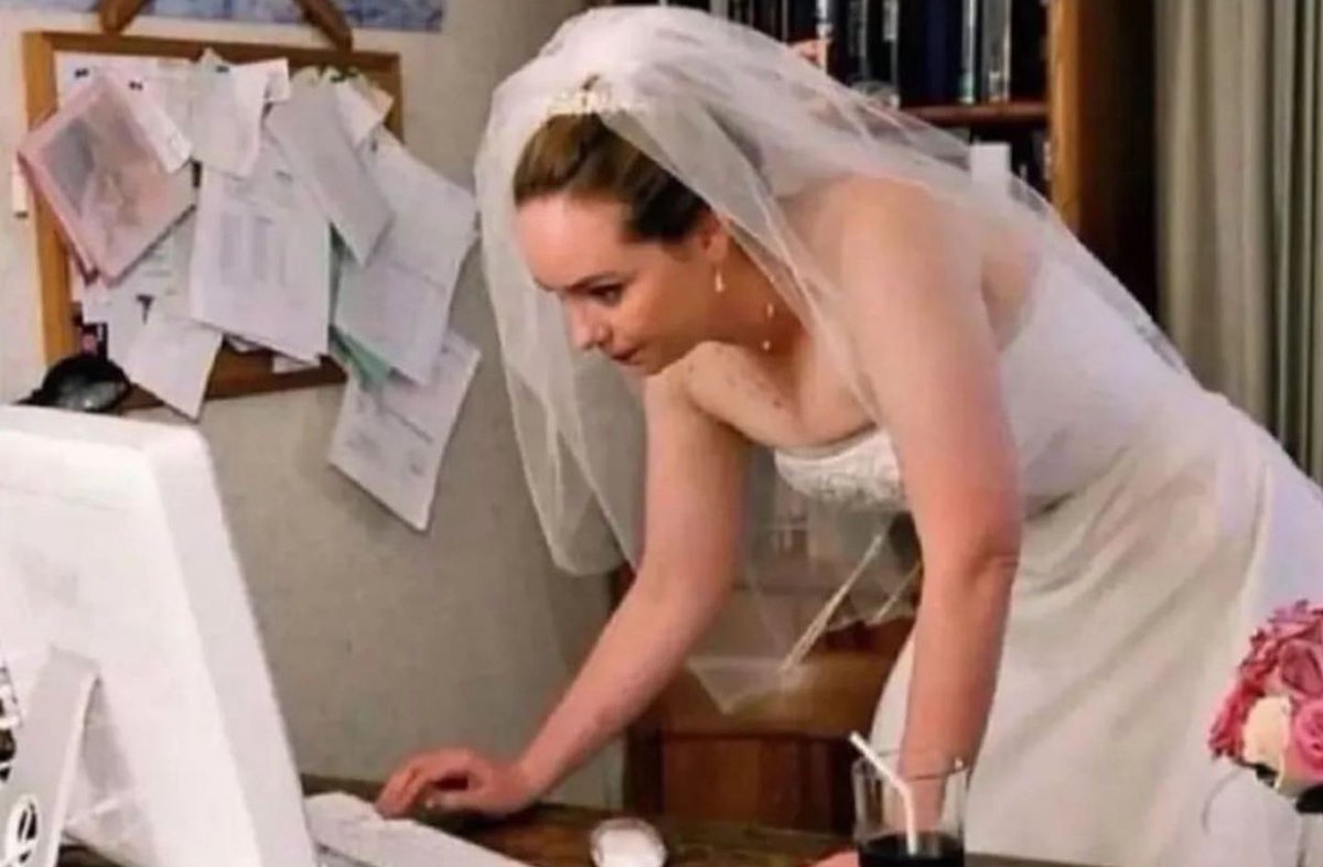 me minutes before i'm getting married checking his ig following