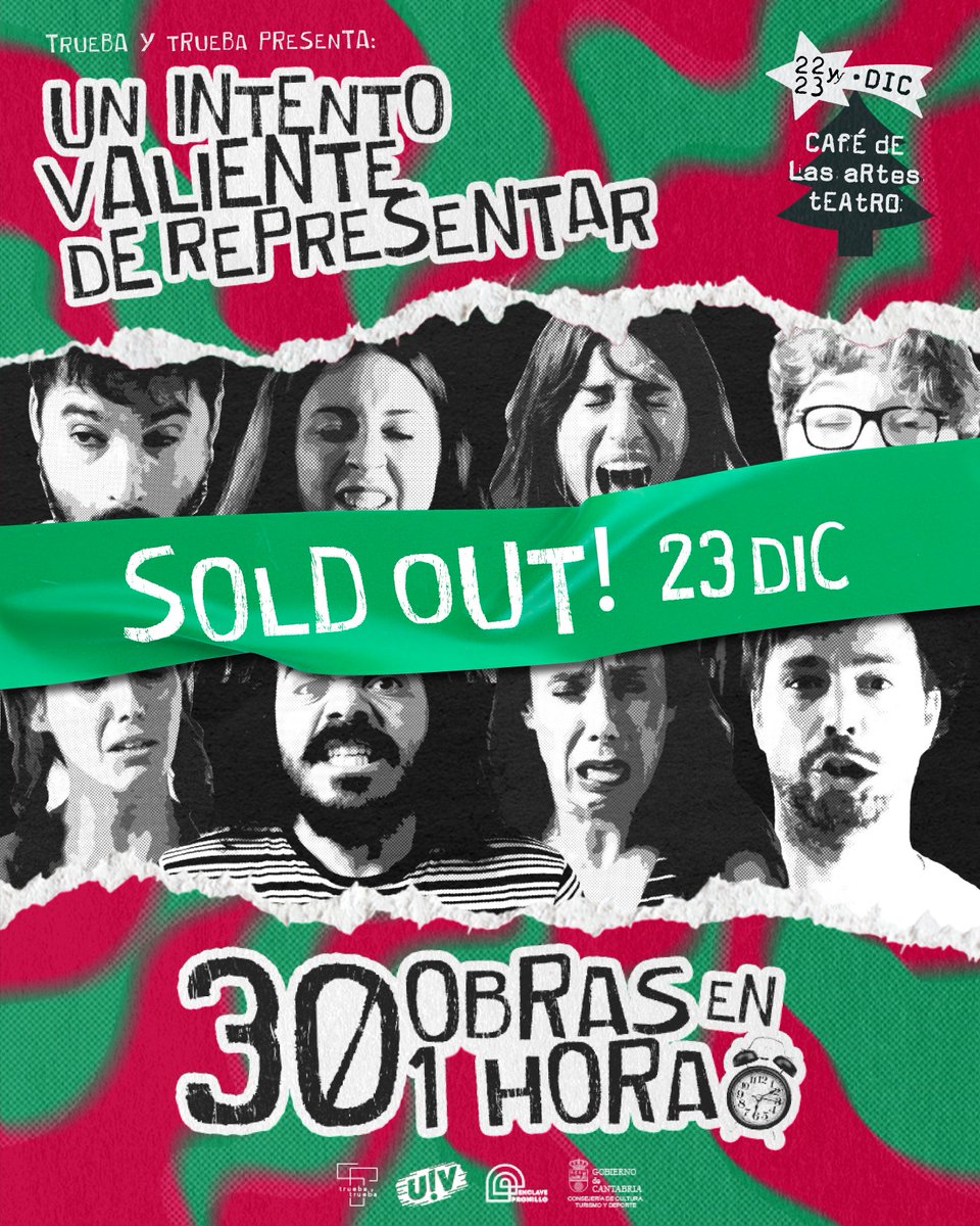 😍 Habéis agotado las entradas para la función de 'Un intento valiente' del sábado en el @CafedelasArtesT de Santander. PERO aún quedan unas pocas para mañana. 
¡Corred, valientes!
entradium.com/events/un-inte…