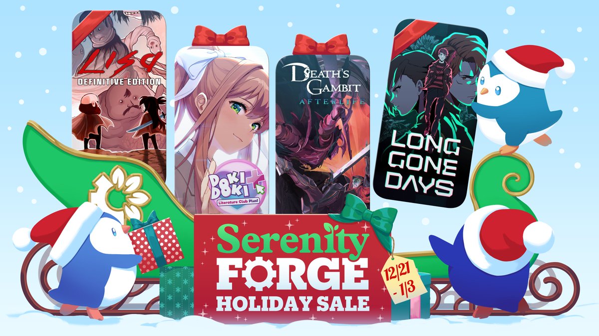 🎄✨Celebrate the season of joy with the Nintendo Holiday Sale✨🎄

Dive into enchanting worlds with discounts ranging from 20-80% on titles like Doki Doki Literature Club Plus, LISA: Definitive Edition, Virgo Versus The Zodiac and more until January 3rd!

nintendo.com/us/store/produ…