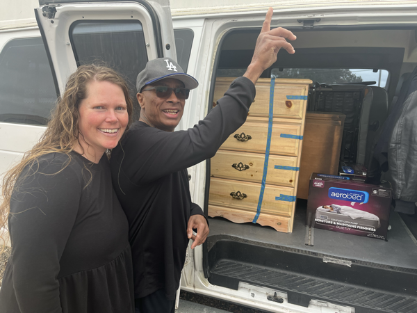 This woman was once a victim of human trafficking. She has now established a ministry for other victims trying to find a way out of trafficking. She needed some furniture and blow-up beds for the women, so we blessed her! It was everything she needed and more.