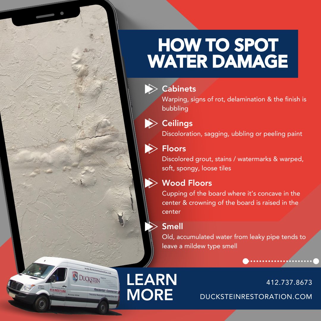 Recognize the signs! Learn how to spot water damage in your home or business before it becomes a bigger problem.🚰 #waterdamage #waterdamagerestoration #watermitigation #waterdamagespecialist #waterleak #waterextraction #waterrestoration #pittsburgh #pittsburghservices