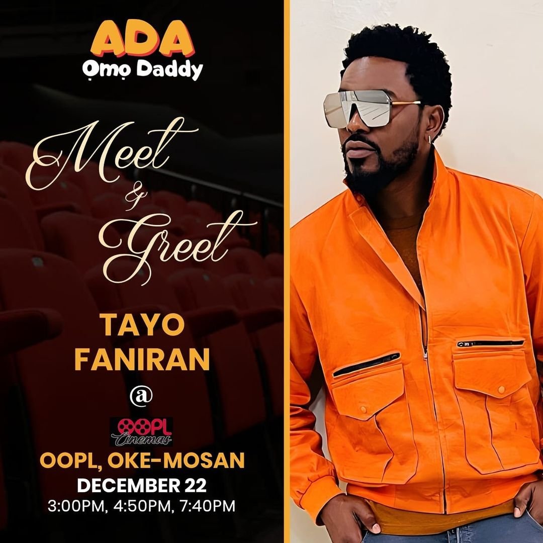 @tayofaniran will be @ooplcinemas Abeokuta for ADAOMODADDY!!! Come out let’s watch this beautiful movie together!!! #adaomodaddy #adaomodaddythemovie #amustwatch