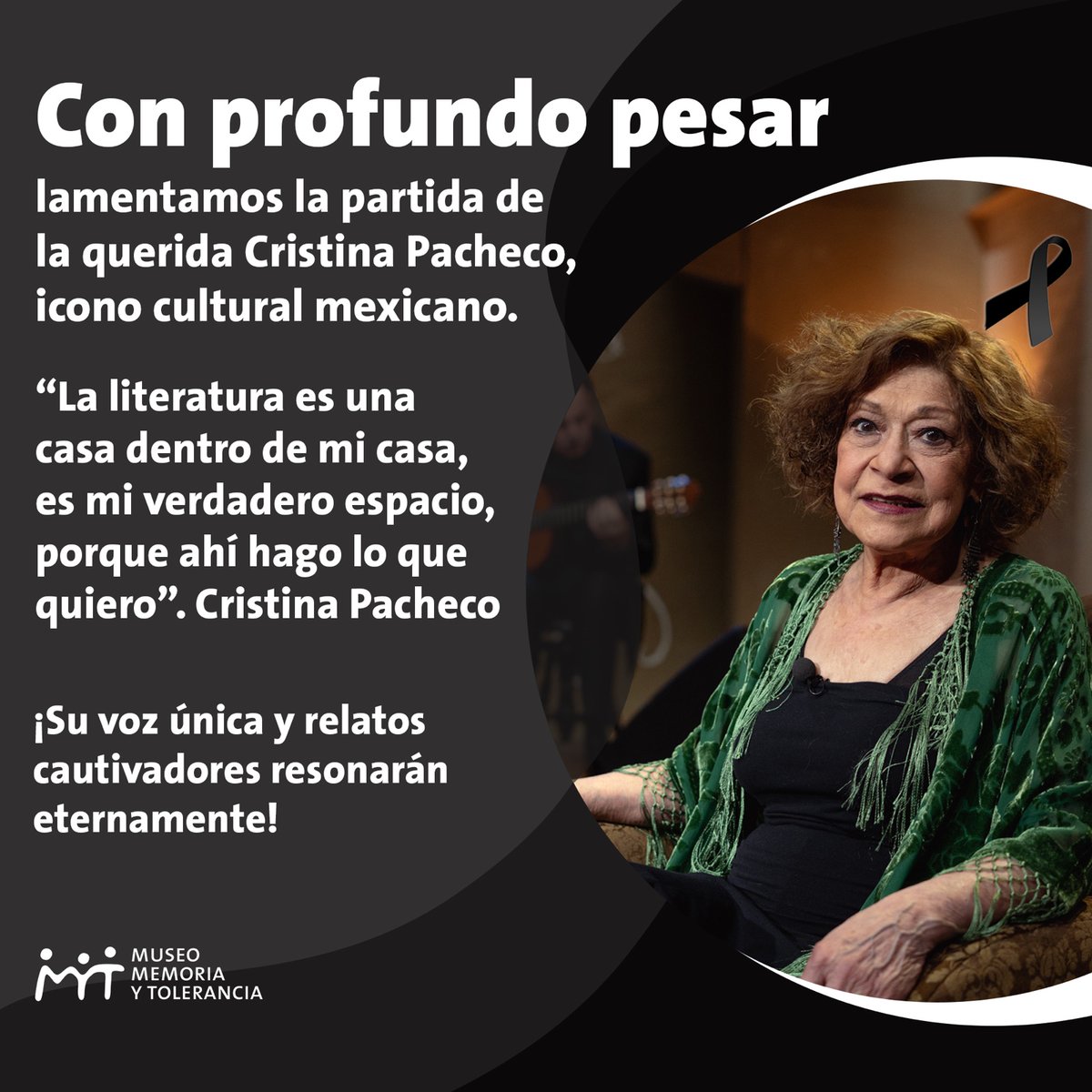 Hoy, despedimos a una leyenda, pero su legado perdura en cada palabra que escribió y en el corazón de quienes la admiraron. Descanse en paz, #CristinaPacheco. #AquiNosTocoVivir #CanalOnce #QEPD #DescanseEnPaz