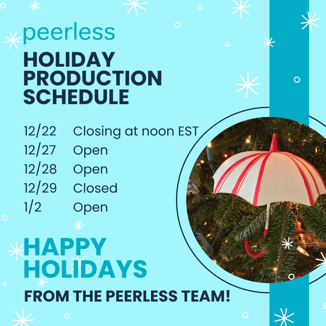 It's TIIIIIIIIIIIIIIME! (You read that in Mariah Carey's voice, didn't you?)

We'll be closing for a few days so our team can enjoy the holidays with their loved ones. We hope you have a wonderful holiday!