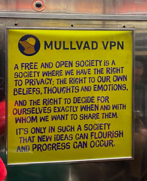 Just a reminder in the tunnels of NYC: Privacy is for the people.