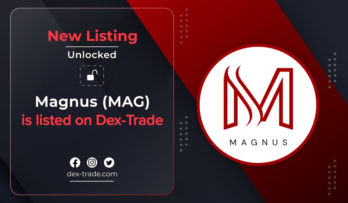 MagnusChain's tweet image. We are live on Dex-Trade. Happy Trading!

MAG/USDT - dex-trade.com/spot/trading/M…

#Magnus #DexTrade #cryptocurrency #trading #newlisting #cryptoexchange #digitalcurrency #blockchain