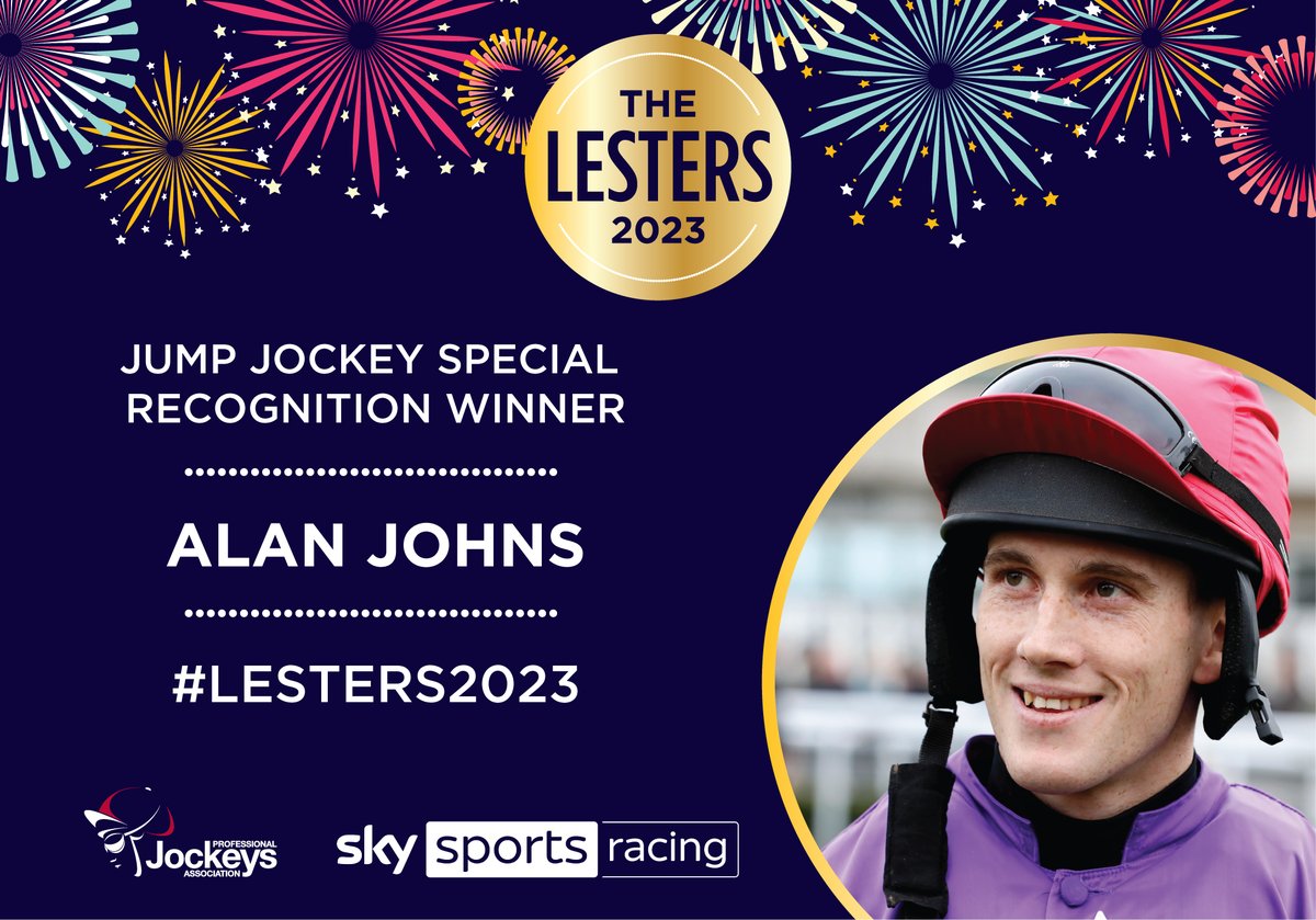 🏆 The next award tonight is the Jump Jockey Special Recognition award.

This goes to @alan_johns1 who has done some outstanding work as part of the Welsh Jump Jockeys Derby team, fundraising for @LATCHWales. Well done Alan! #Lesters2023

@AtTheRaces @SkySportsRacing