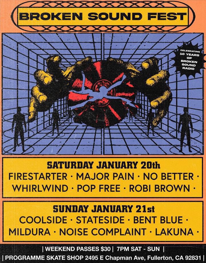 Playing KUCI’s Broken Sound radio show was a highlight for us last year, especially because we got to befriend Tommy. He is passionate about supporting DIY music, so we’re looking forward to playing his show’s 10 year anniversary fest next month! Passes for both days in our bio.