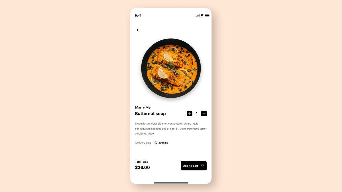 Day 39/100 of the #UI challenge: Crafting a delicious Food Order