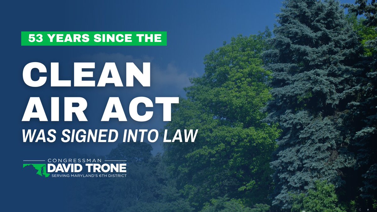 On this day in 1970, the #CleanAirAct was signed into law to regulate & improve our air quality. Air pollution is detrimental to our environment and overall public health. We must continue pushing for legislation that will combat climate change and build a better future for all.