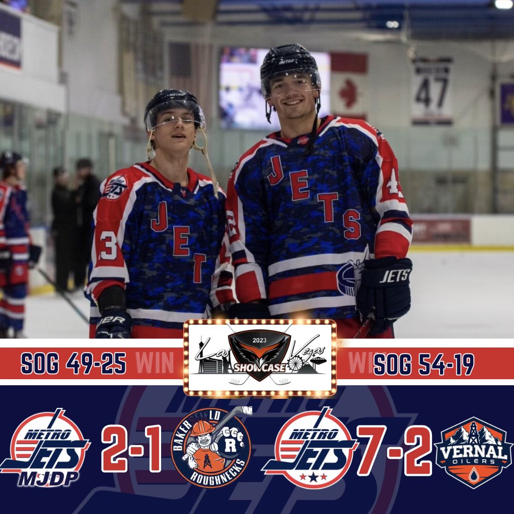 MetroJetsHockey's tweet image. ‼️ GAME UPDATE ‼️ 

Both the #MetroJets and #MJDP teams run the table and go 4-0 at the #USPHLLasVegasShowcase after getting wins today to close out the event.

Now time to “jet” home for the holidays!

#PlayLikeBray